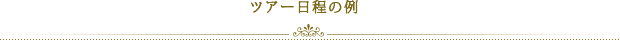 ツアースケジュール例