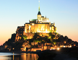 モンサンミッシェルの夜景